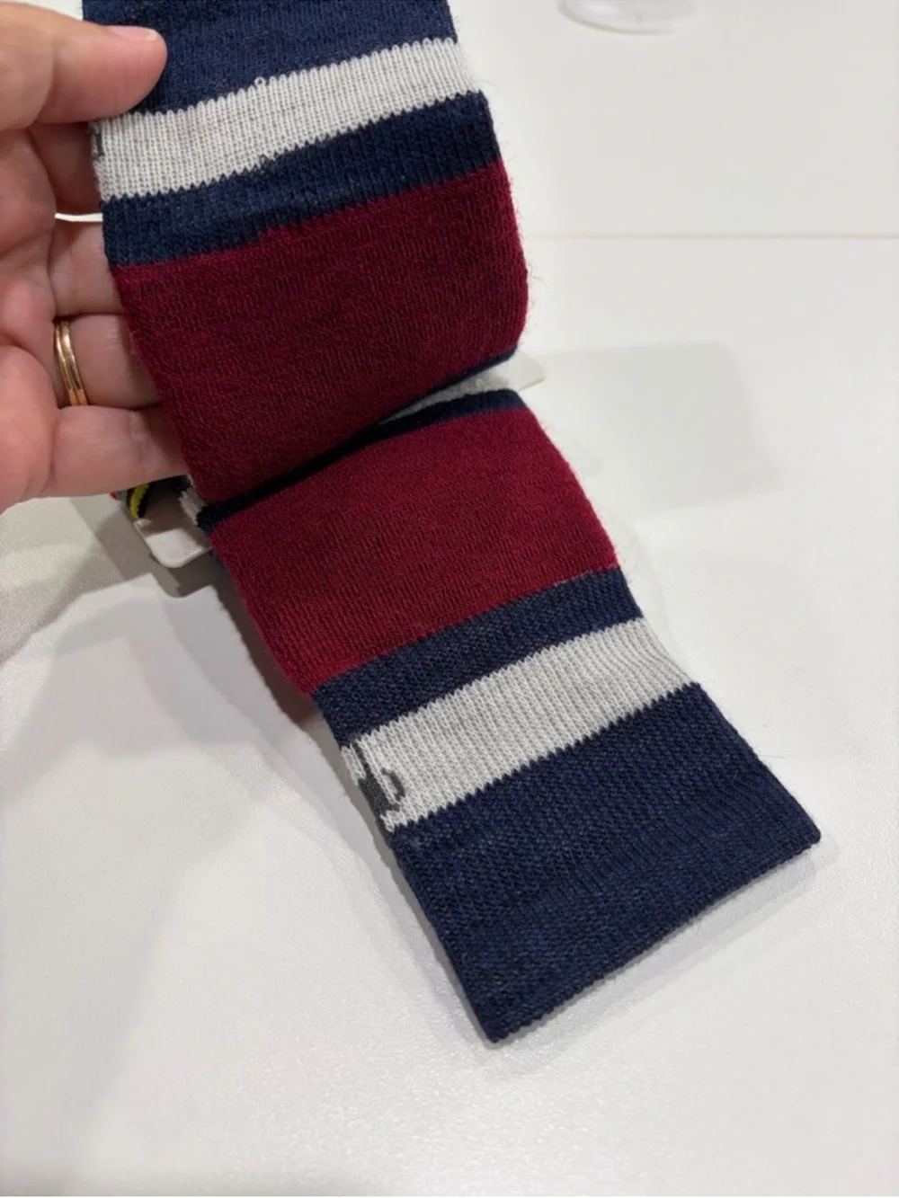 SmartWool Kids XS Wintersport Stripe Full Cushion Ski Socks Navy Blue Red NWT